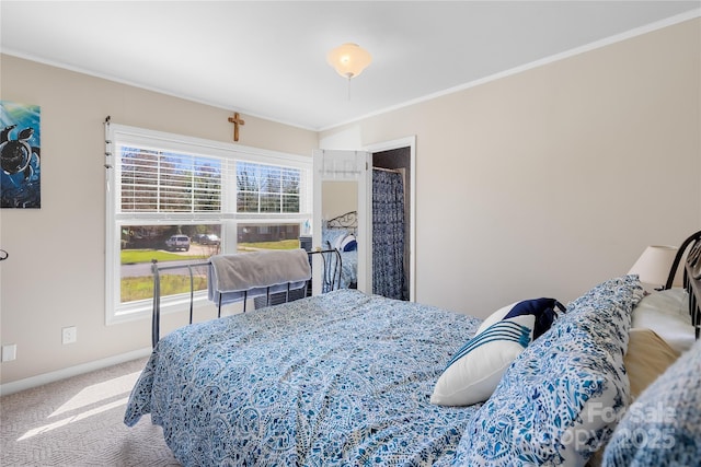 1912 Old W Ln, Gastonia, NC 28052 - bedroom with carpet, multiple windows, and crown molding