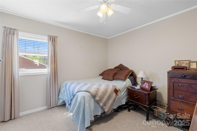 1912 Old W Ln, Gastonia, NC 28052 - carpeted bedroom with ornamental molding and ceiling fan