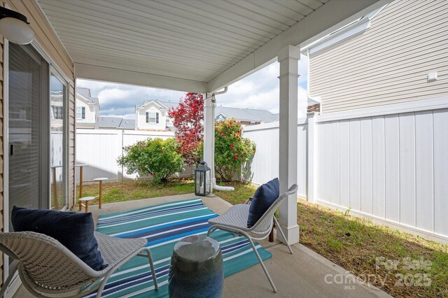 view of patio / terrace with a fenced backyard