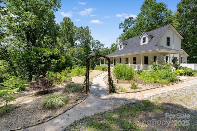 109 Paradise Cir, Clyde, NC 28721 - view of front of property with covered porch and a shingled roof