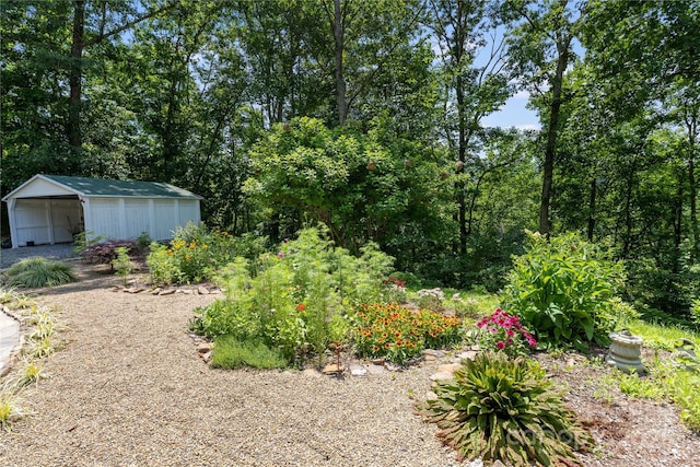 109 Paradise Cir, Clyde, NC 28721 - view of yard with a carport and an outbuilding