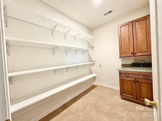 pantry featuring visible vents