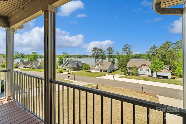 10270 Lakeshore Dr, Lancaster, SC 29720 - balcony featuring a water view and a residential view