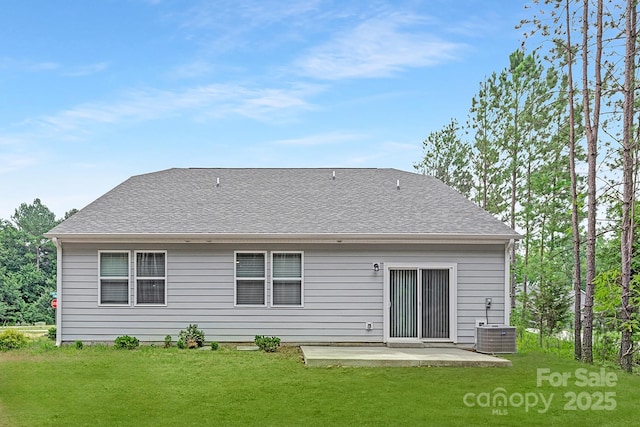 700 Sunset Pointe Dr, Salisbury, NC 28146 - back of house featuring a patio, a lawn, and roof with shingles
