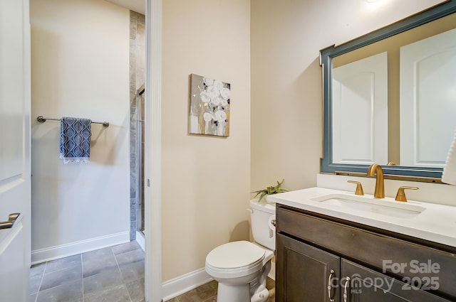 11144 Limehurst Pl, Charlotte, NC 28278 - bathroom featuring a stall shower, vanity, and tile patterned floors