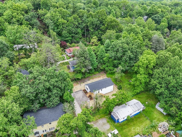 15 Border St, Black Mountain, NC 28711 - aerial view of a heavily wooded area
