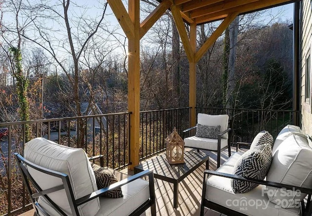 15 Macallan Ln Unit 21, Asheville, NC 28805 - exterior space featuring an outdoor living space and a view of trees