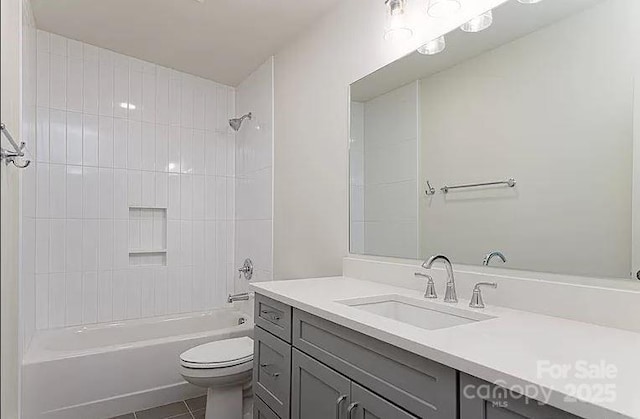 15 Macallan Ln Unit 21, Asheville, NC 28805 - full bathroom featuring vanity, toilet, tile patterned floors, and bathing tub / shower combination
