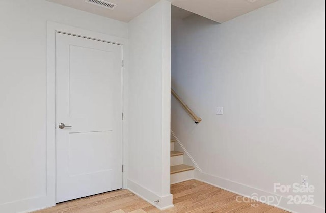 15 Macallan Ln Unit 21, Asheville, NC 28805 - staircase with wood finished floors, baseboards, and visible vents