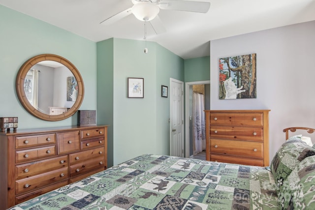 bedroom with a ceiling fan