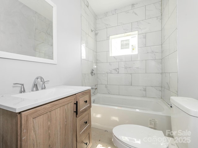108 Graham St, Chester, SC 29706 - bathroom with toilet, shower / bath combination, and vanity