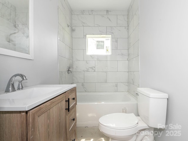 108 Graham St, Chester, SC 29706 - bathroom with vanity, toilet, and shower / tub combination