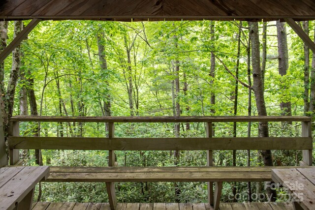 2610 Indian Grave Rd, Lenoir, NC 28645 - deck featuring a wooded view
