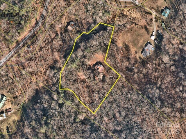 2610 Indian Grave Rd, Lenoir, NC 28645 - aerial map of property and surrounding area with property parcel outlined