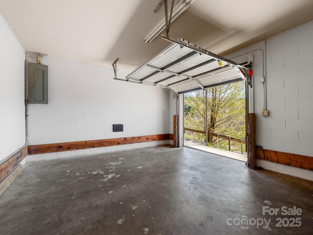 58 Country Cottage Ln, Canton, NC 28716 - garage with electric panel and concrete block wall
