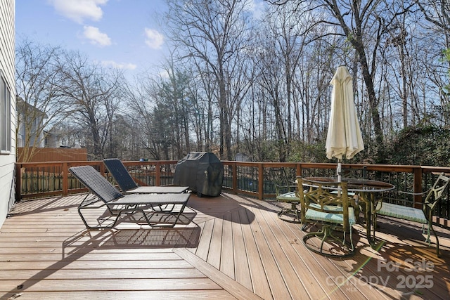 1102 High Brook Dr, Waxhaw, NC 28173 - wooden terrace featuring view of scattered trees