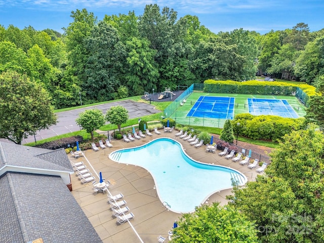 1102 High Brook Dr, Waxhaw, NC 28173 - view of pool with fence