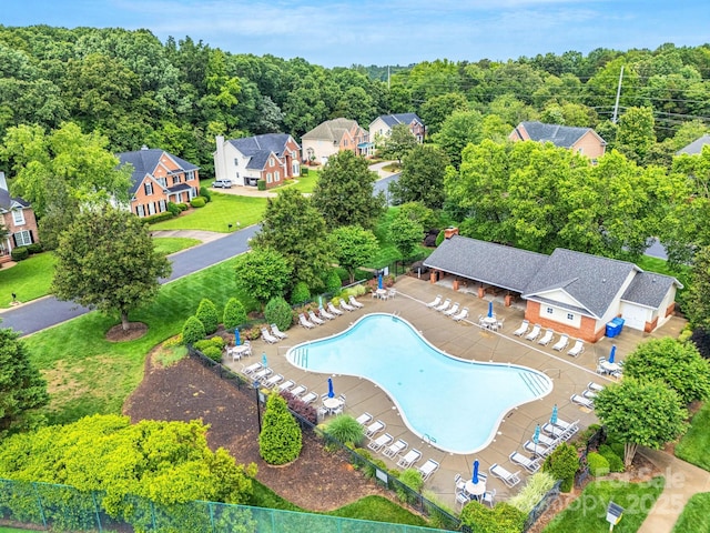 1102 High Brook Dr, Waxhaw, NC 28173 - drone / aerial view of a pool