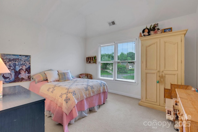 1102 High Brook Dr, Waxhaw, NC 28173 - bedroom featuring light carpet and lofted ceiling