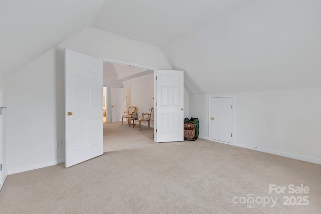 1102 High Brook Dr, Waxhaw, NC 28173 - additional living space featuring vaulted ceiling and carpet floors