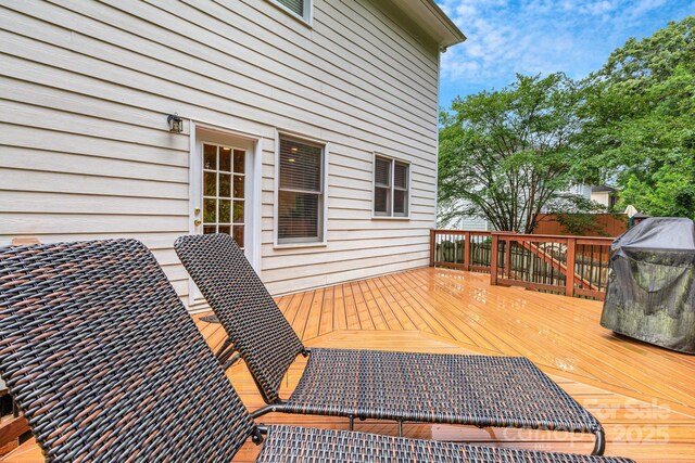 1102 High Brook Dr, Waxhaw, NC 28173 - wooden terrace with grilling area
