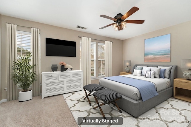 1720 Chamberside Dr, Rock Hill, SC 29730 - carpeted bedroom featuring a ceiling fan and visible vents