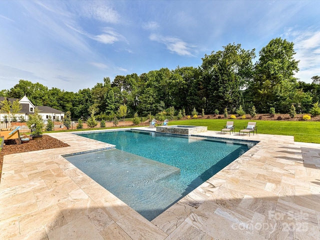 406 Sugar Maple Ln, Weddington, NC 28104 - view of swimming pool featuring a patio area and a pool with connected hot tub