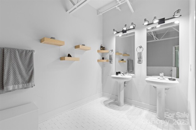 925 Westmere Ave, Charlotte, NC 28208 - bathroom featuring tile patterned flooring and baseboards