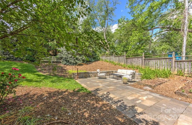 156 Cumberland Ave, Asheville, NC 28801 - view of yard with a patio, outdoor lounge area, and view of scattered trees