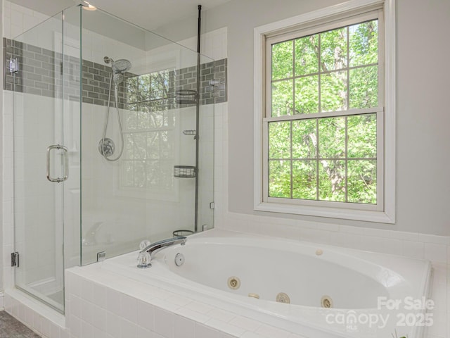 102 Galloway Dr, Asheville, NC 28803 - full bathroom with a tub with jets and a stall shower