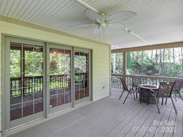 102 Galloway Dr, Asheville, NC 28803 - sunroom / solarium with ceiling fan and a fire pit