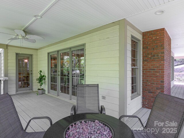 102 Galloway Dr, Asheville, NC 28803 - deck featuring ceiling fan