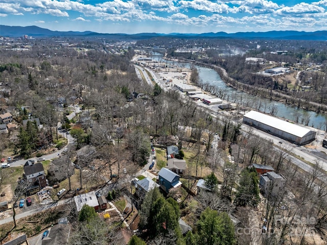 219 Westover Aly, Asheville, NC 28801 - drone / aerial view featuring a water and mountain view