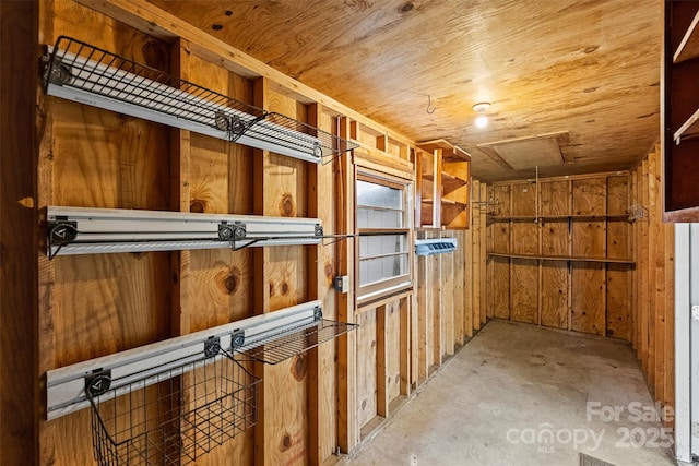 view of storage area