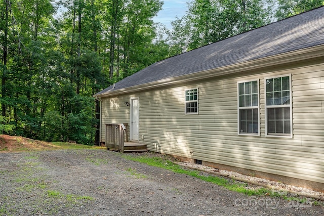 61 Evelyn Acres Dr, Asheville, NC 28806 - view of side of home featuring crawl space and a shingled roof
