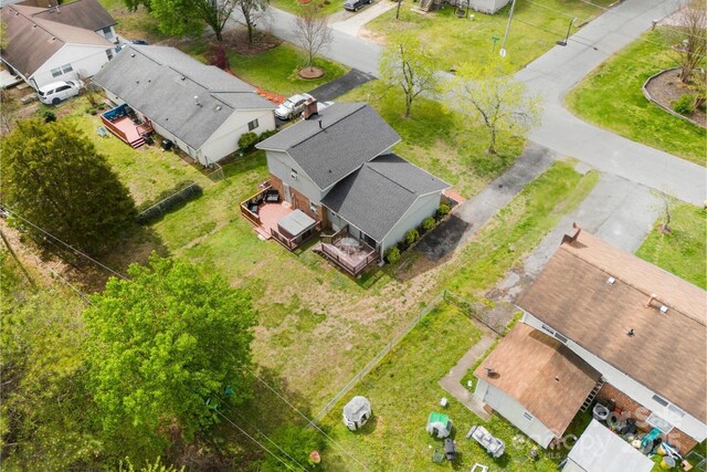 aerial view featuring a residential view