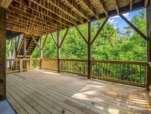 153 Old Lakey Gap Rd, Black Mountain, NC 28711 - wooden terrace with stairs