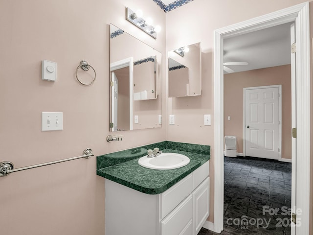 153 Old Lakey Gap Rd, Black Mountain, NC 28711 - bathroom with vanity and ceiling fan