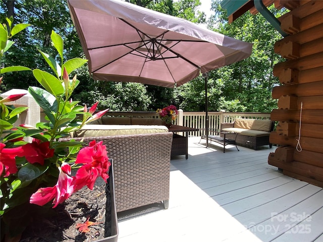 2245 Mckenzie Way N Unit 754, Old Fort, NC 28762 - deck featuring an outdoor hangout area