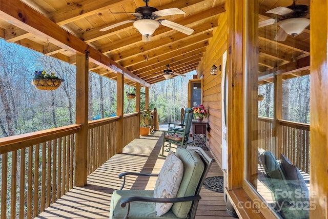 2245 Mckenzie Way N Unit 754, Old Fort, NC 28762 - porch featuring ceiling fan