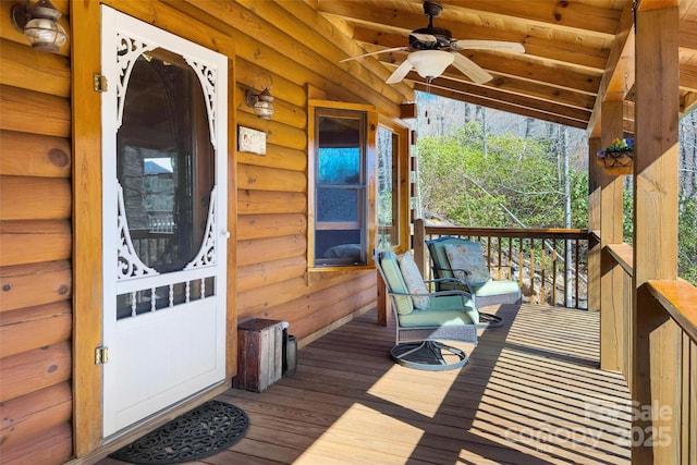 2245 Mckenzie Way N Unit 754, Old Fort, NC 28762 - deck featuring ceiling fan