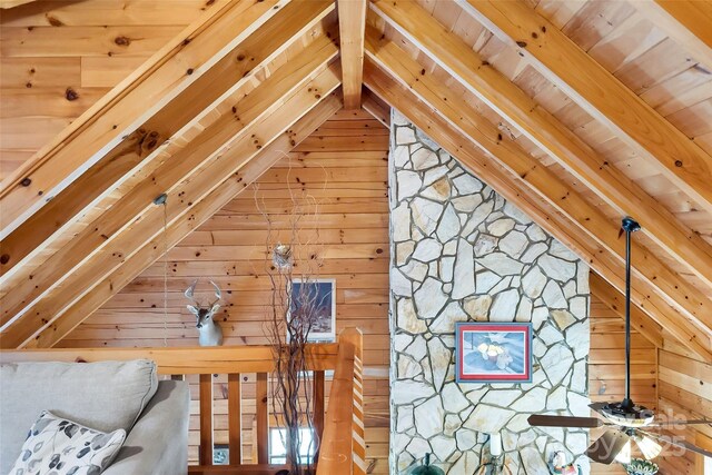 2245 Mckenzie Way N Unit 754, Old Fort, NC 28762 - unfurnished bedroom with wood ceiling and wooden walls