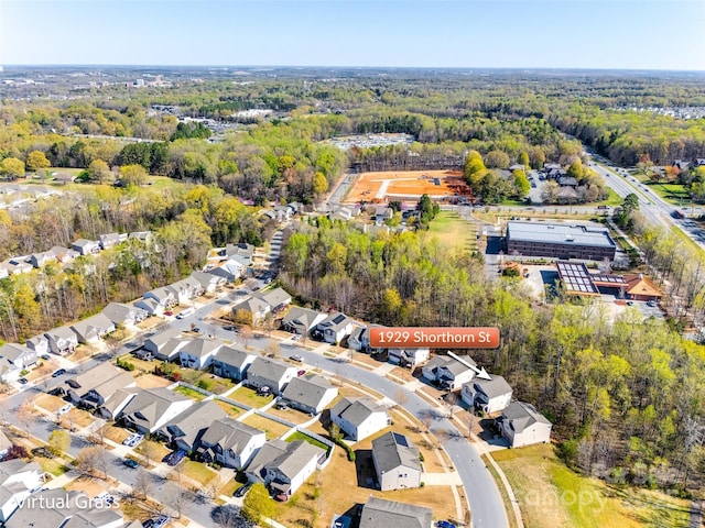 1929 Shorthorn St, Charlotte, NC 28213 - birds eye view of property featuring a residential view and a forest view