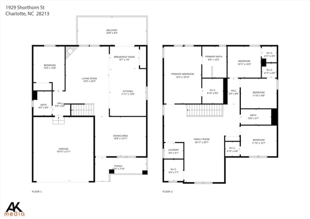 1929 Shorthorn St, Charlotte, NC 28213 - plan
