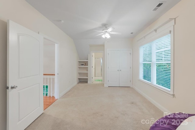 6414 Winding Creek Ln, Denver, NC 28037 - unfurnished bedroom with light colored carpet, baseboards, and a ceiling fan