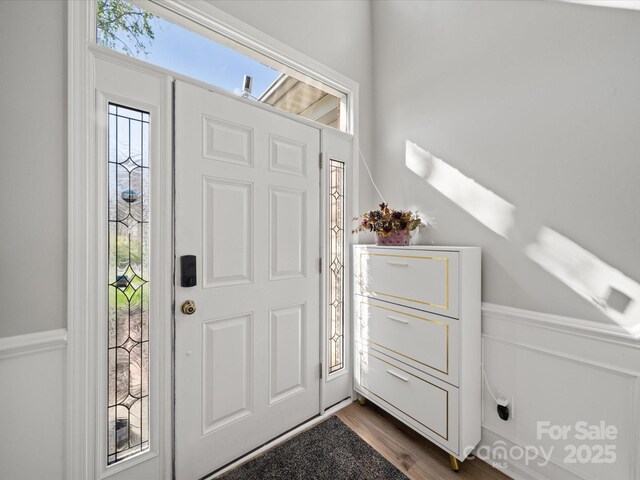 14802 Rolling Sky Dr, Charlotte, NC 28273 - entrance foyer with dark wood-style flooring