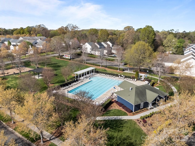 birds eye view of property