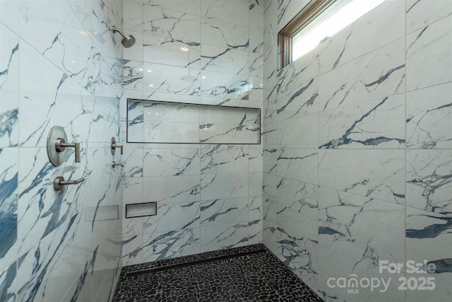 158 Riverbend Forest Dr Unit 15, Asheville, NC 28805 - bathroom featuring a marble finish shower