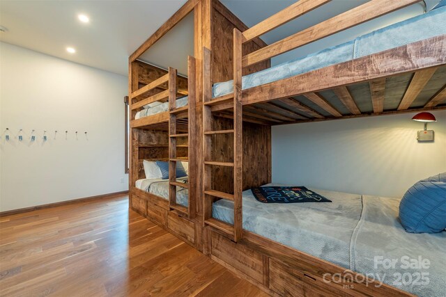 158 Riverbend Forest Dr Unit 15, Asheville, NC 28805 - bedroom featuring wood finished floors, recessed lighting, and baseboards