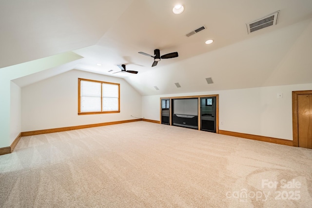 5232 Silchester Ln, Charlotte, NC 28215 - additional living space featuring carpet, lofted ceiling, and baseboards